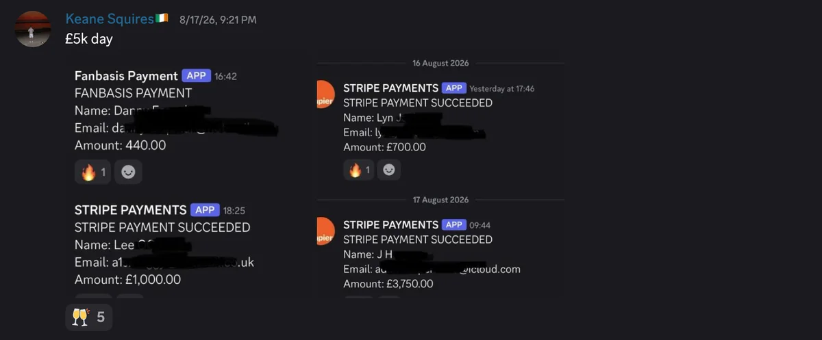 Discord #wins post: a 5k day